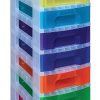 Really Useful Box® Plastic 8-Drawer Storage Tower, 7 Liters, 36 1/2" x 15 3/4" x 12", Clear/Rainbow - Image 2