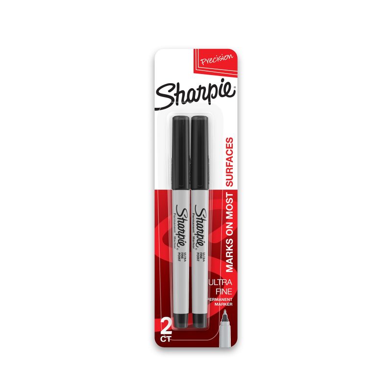 Sharpie® Glam Pop Permanent Markers, Ultra-Fine Point, Assorted Colors, Pack Of 24 Markers - Black,2