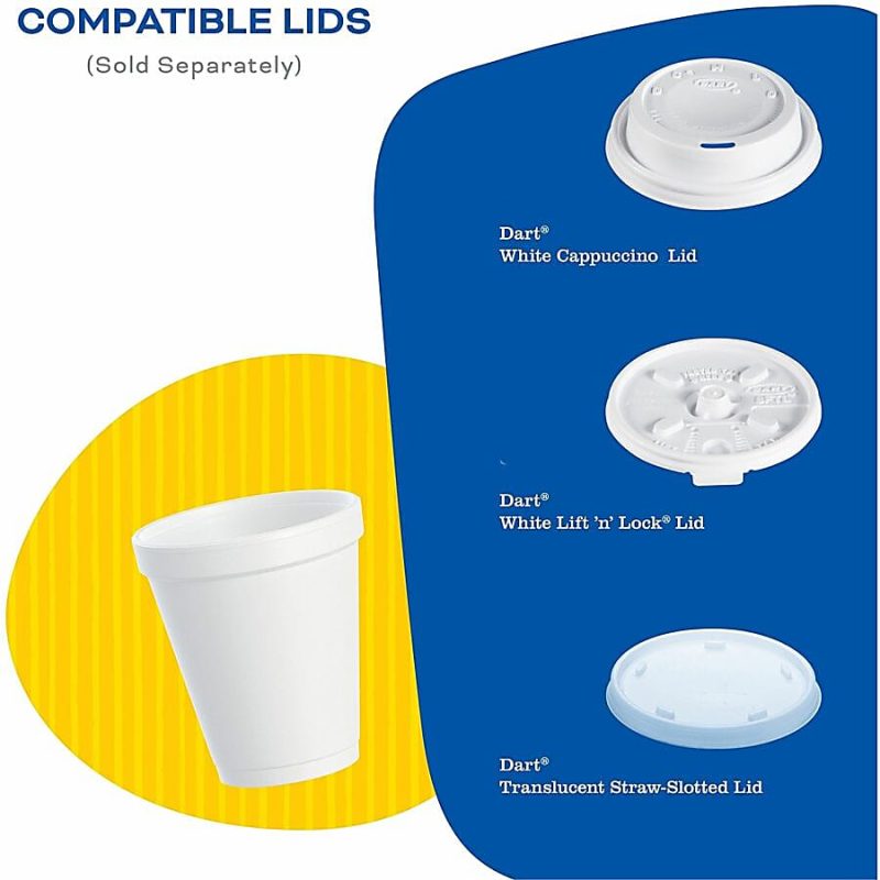 Dart® Insulated Foam Drinking Cups, White, 20 Oz, White, Pack Of 500 Cups - Image 5