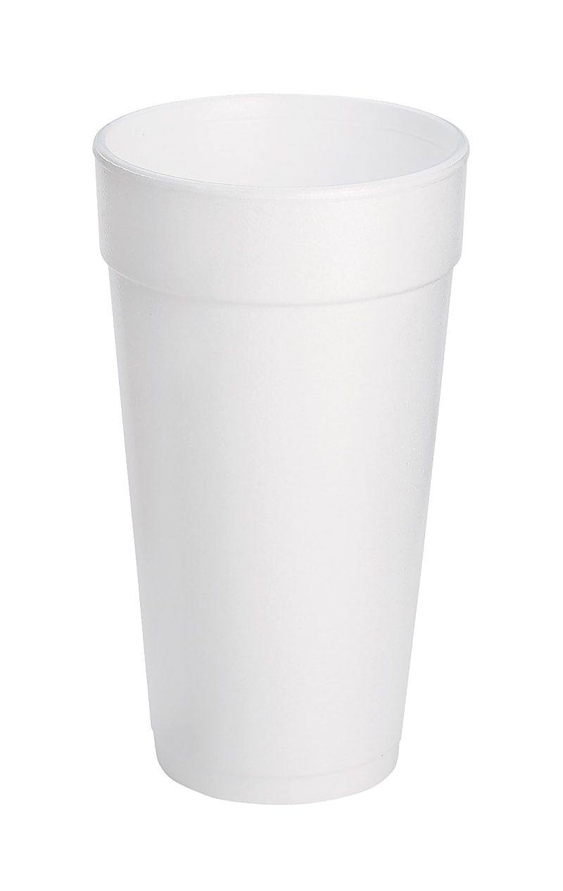 Dart® Insulated Foam Drinking Cups, White, 20 Oz, White, Pack Of 500 Cups
