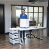 Bankers Box® Stor/File™ Medium-Duty Storage Boxes With Locking Lift-Off Lids And Built-In Handles, Letter/Legal Size, 15" x 12" x 10", 60% Recycled, White/Blue, Case Of 12 - Image 5
