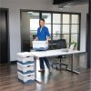 Bankers Box® Stor/File™ Medium-Duty Storage Boxes With Locking Lift-Off Lids And Built-In Handles, Letter/Legal Size, 15" x 12" x 10", 60% Recycled, White/Blue, Case Of 12 - Image 6