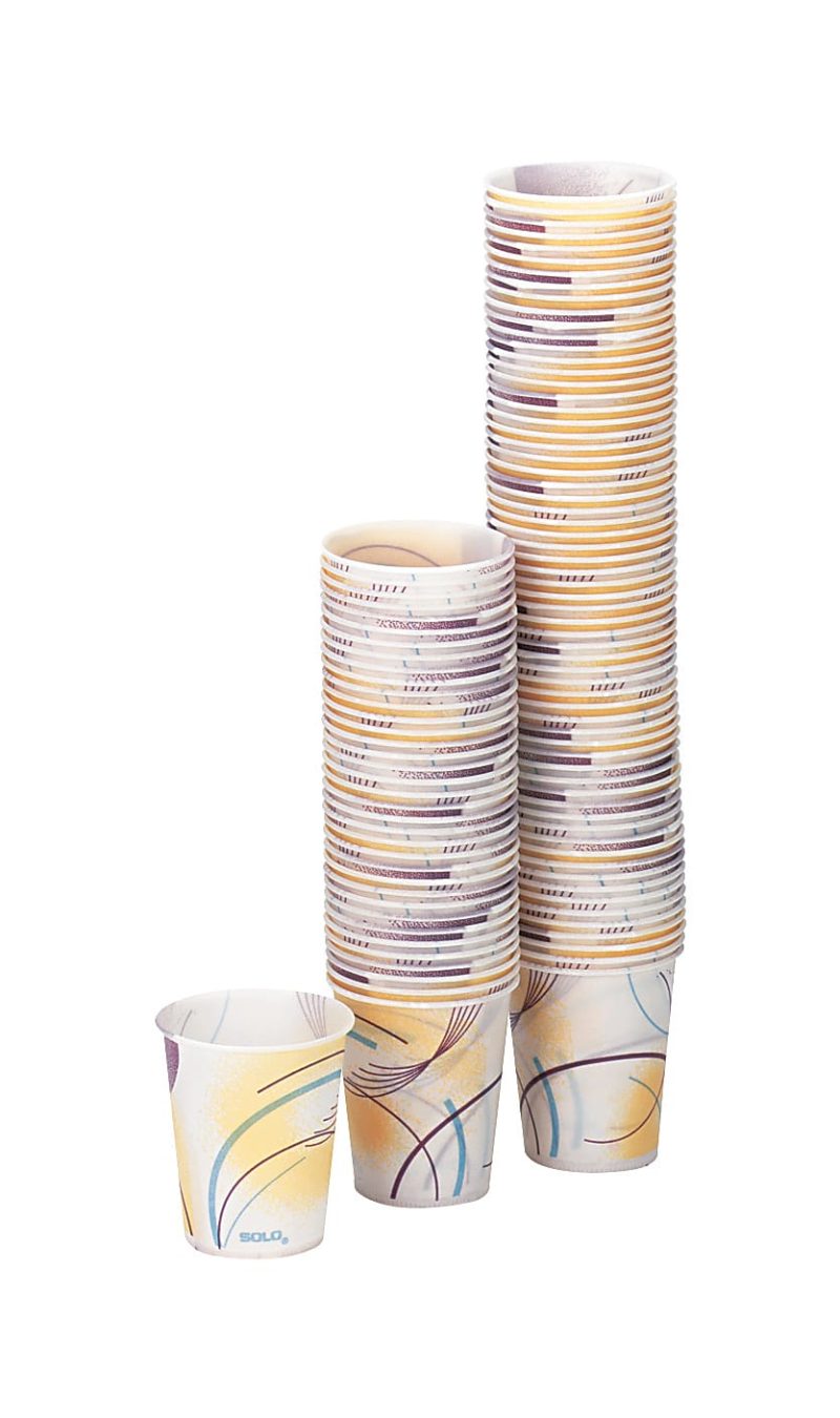 Solo Cup Paper Water Cups, Waxed, 5 oz.,100/Pack