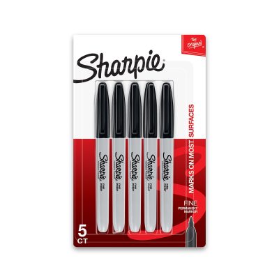 Sharpie® Permanent Fine-Point Markers, Red, Pack Of 36 - Black,5