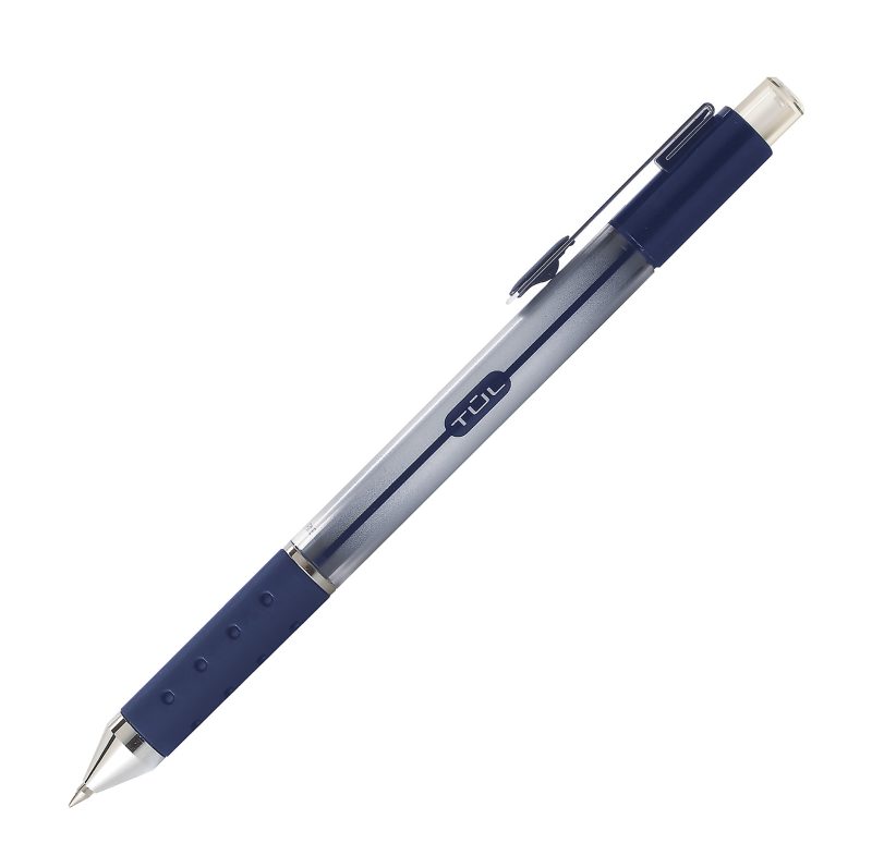 TUL® GL Series Retractable Gel Pens, Fine Point, 0.5 mm, Silver Barrel, Blue Ink, Pack Of 12 Pens - Image 2