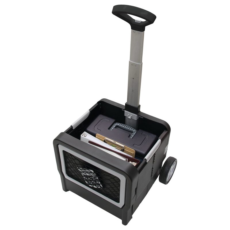 Fusion Mobile Folding Cargo Cart, 41"H x 21"W x 18 3/4"D, Black - Image 4
