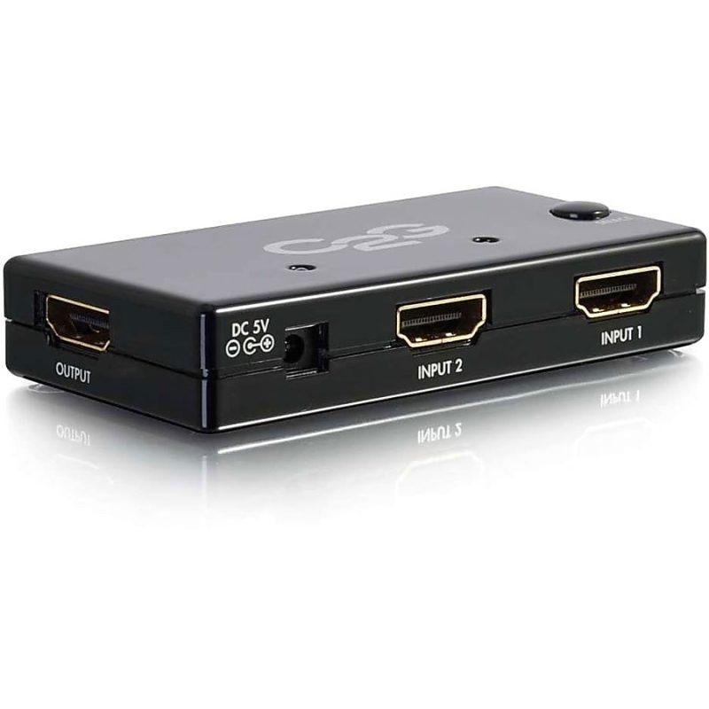 C2G 2-Port HDMI Switch - Auto Switch - 1920 x 1080 - Full HD - 2 x 1 - 1 x HDMI Out - Image 2