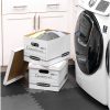 Bankers Box® Stor/File™ Standard-Duty Storage Boxes With Lift-Off Lids And Built-In Handles, Letter/Legal Size, 10" x 12" x 15", White/Blue, Case Of 13 - Image 6