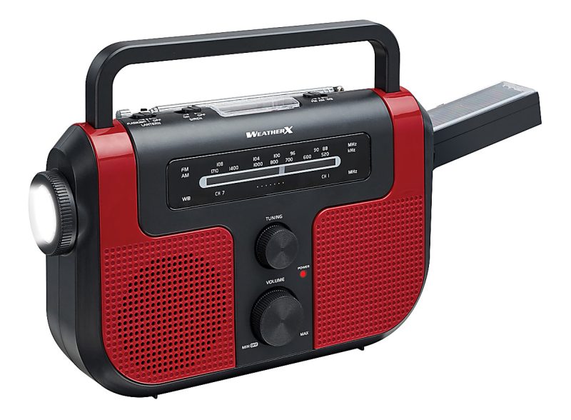 DPI WeatherX WR383R Weather And Alert Handheld Radio With AM/FM Radio, Black/Red - Image 2