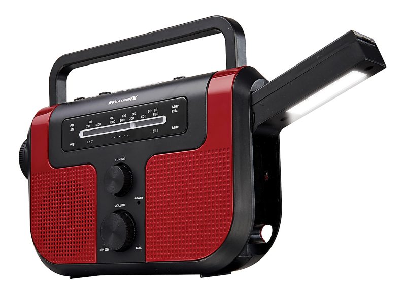 DPI WeatherX WR383R Weather And Alert Handheld Radio With AM/FM Radio, Black/Red - Image 4