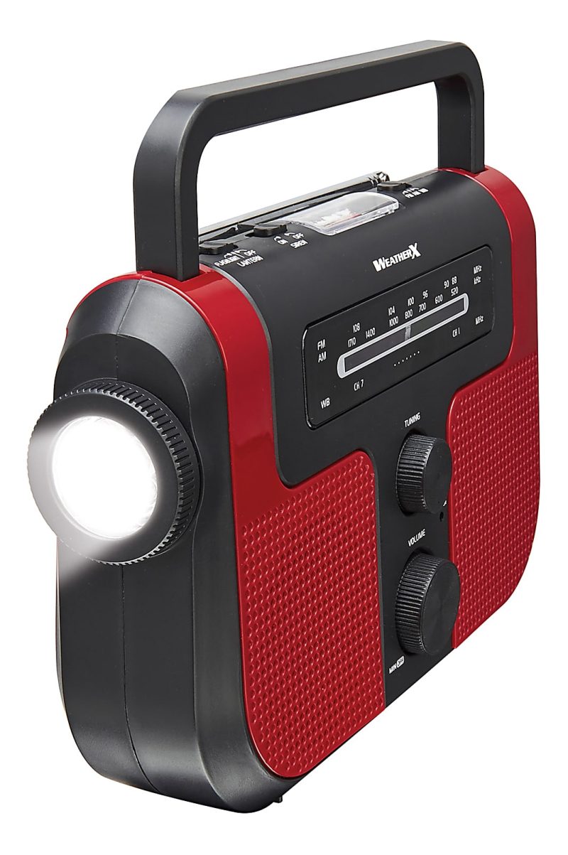 DPI WeatherX WR383R Weather And Alert Handheld Radio With AM/FM Radio, Black/Red - Image 5
