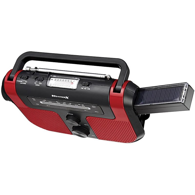 DPI WeatherX WR383R Weather And Alert Handheld Radio With AM/FM Radio, Black/Red - Image 9