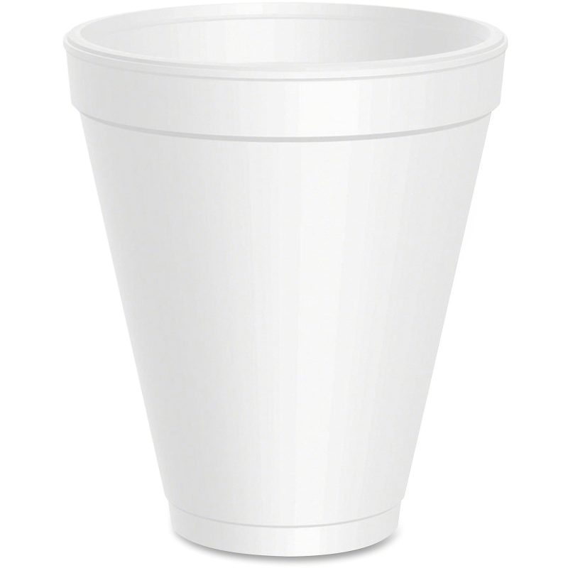Dart® Insulated Foam Drinking Cups, White, 12 Oz, Box Of 1,000, DCC12J16 - Image 2