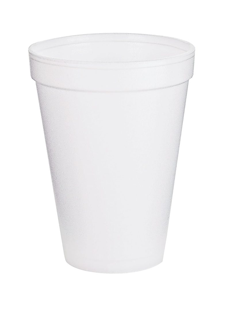 Dart® Insulated Foam Drinking Cups, White, 12 Oz, Box Of 1,000, DCC12J16