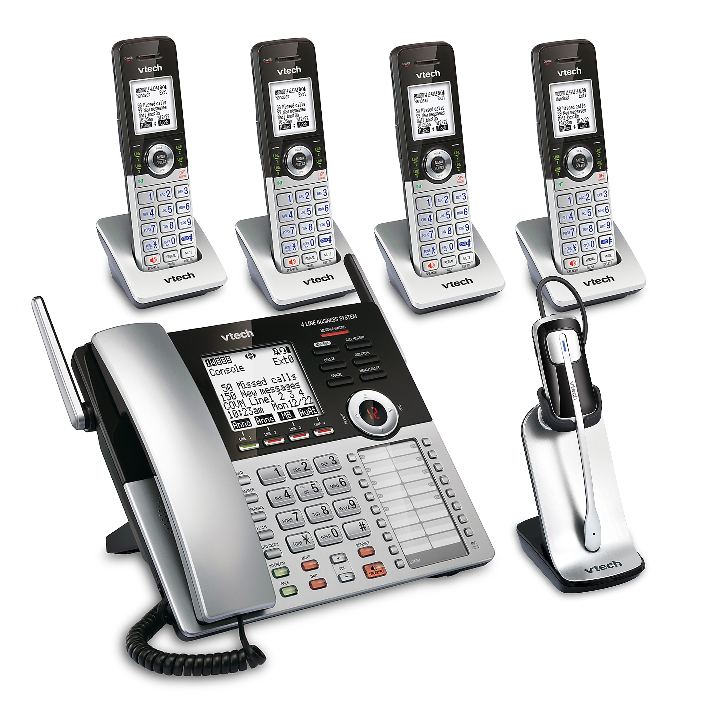 VTech® 4-Line Small Business Office Phone System with 4 CM18045 Handsets - Image 2