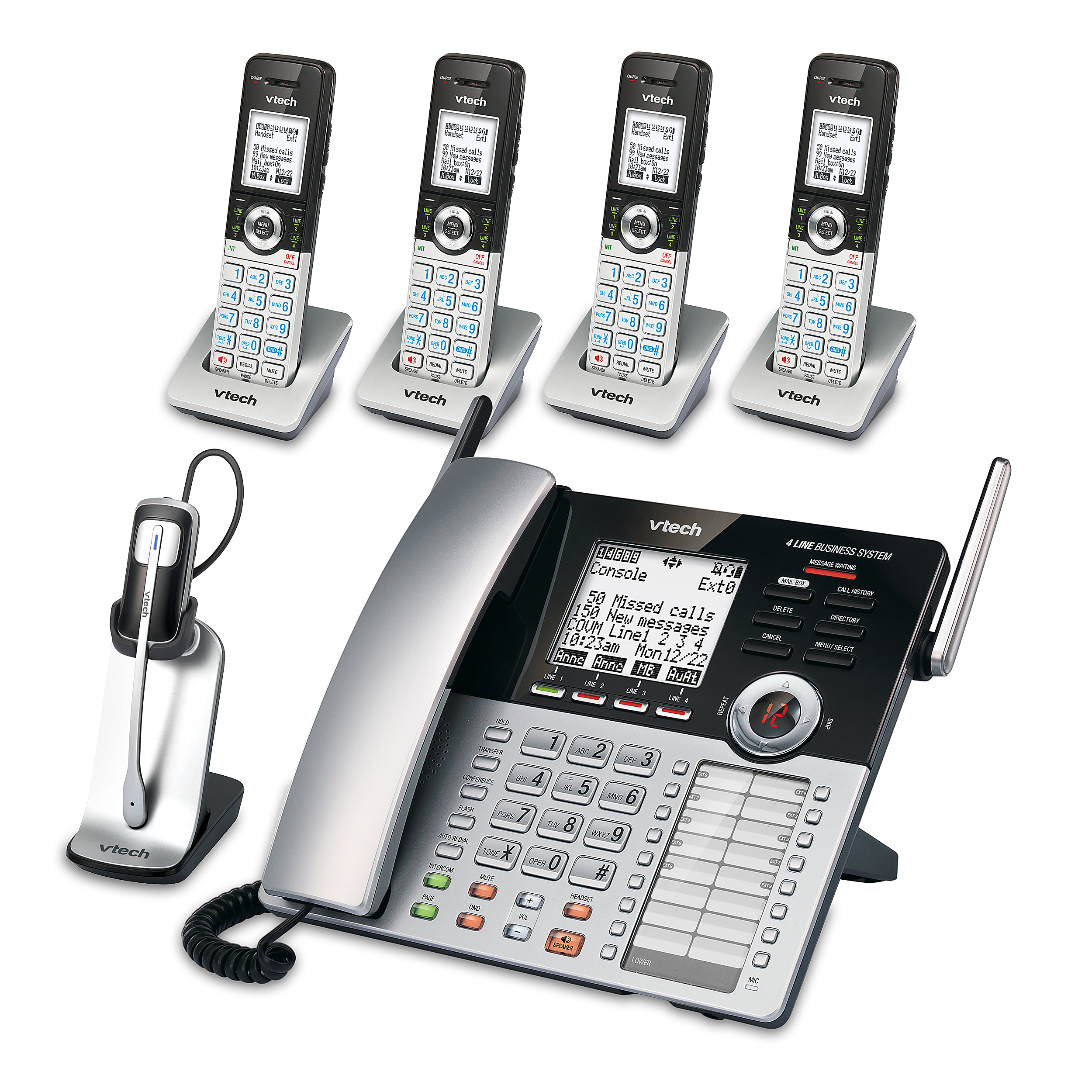 VTech® 4-Line Small Business Office Phone System with 4 CM18045 Handsets - Image 3