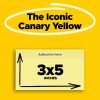 Post-it Notes, 12 Pads, 3 in x 5 in, Clean Removal, School Supplies and Office Products, Sticky Notes for Vertical Surfaces, Monitors, Walls and Windows, Canary Yellow - Image 2