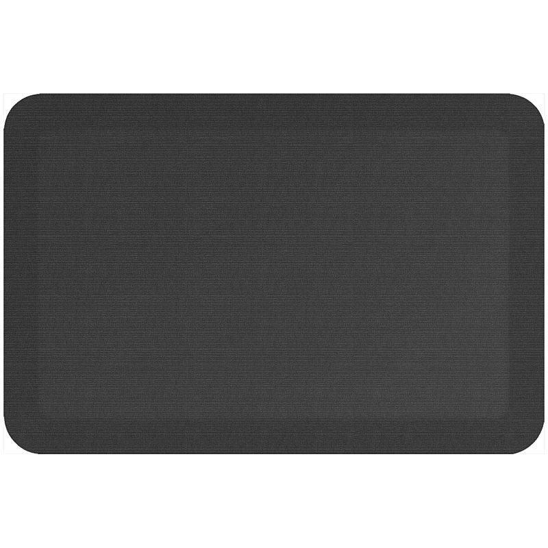 GelPro Designer Comfort Polyurethane Anti-Fatigue Mat For Hard Floors, 20” x 30”, Grasscloth Charcoal