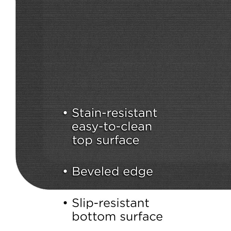 GelPro Designer Comfort Polyurethane Anti-Fatigue Mat For Hard Floors, 20” x 30”, Grasscloth Charcoal - Image 3