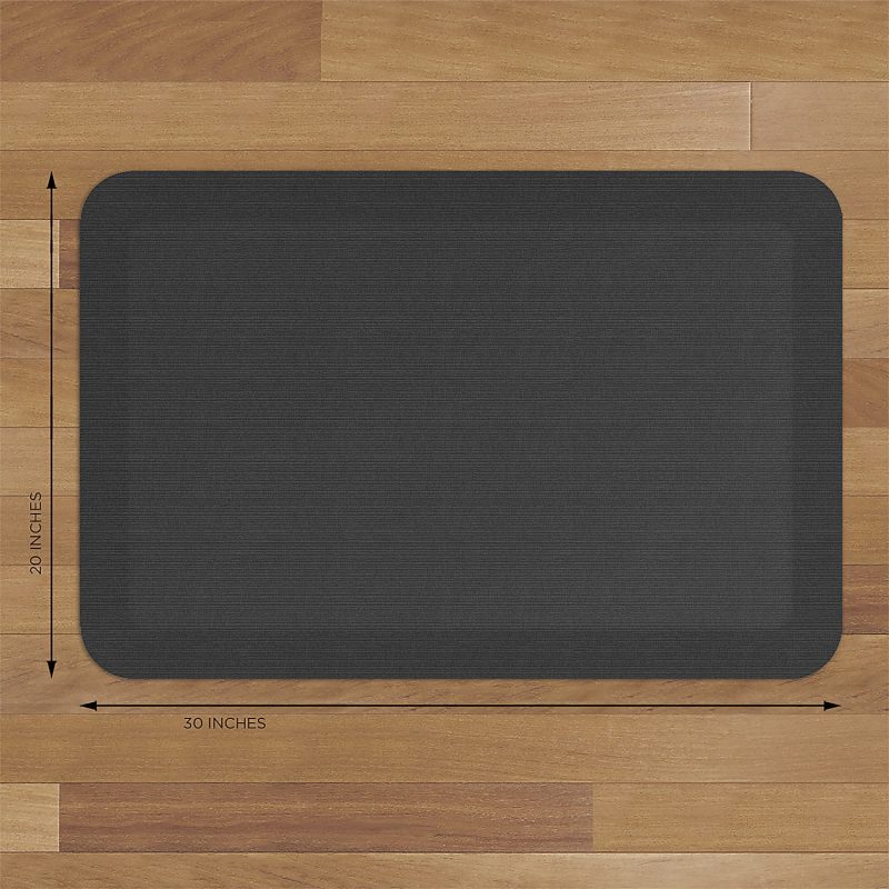GelPro Designer Comfort Polyurethane Anti-Fatigue Mat For Hard Floors, 20” x 30”, Grasscloth Charcoal - Image 4