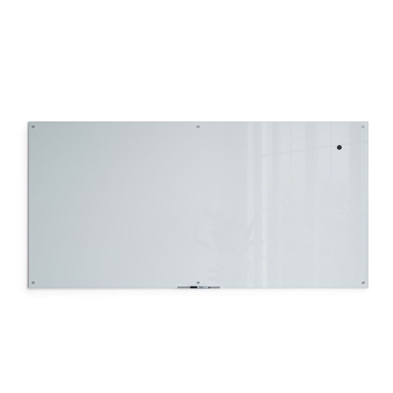 U Brands® Magnetic Glass Dry-Erase Board, 72" X 48", White Frosted Surface, Frameless, Actual Size 70" X 47" (2301U00-01) - Frosted White,47 in. X 96 in.