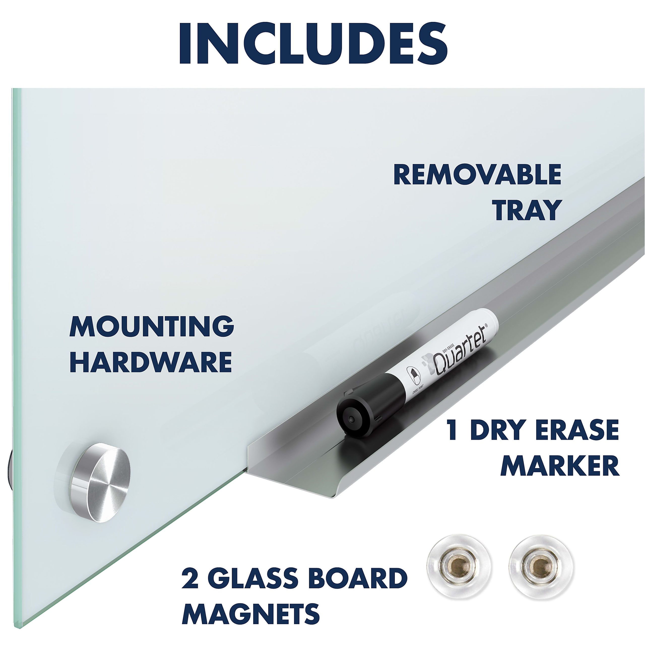 Quartet Infinity&reg; Magnetic Glass Unframed Dry-Erase Whiteboard, 72" x 48", White - Image 11