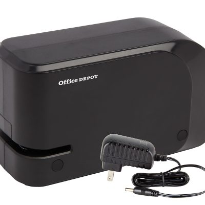 Office Depot® Brand Half-Strip Compact Electric Stapler, 5" x 2", Black