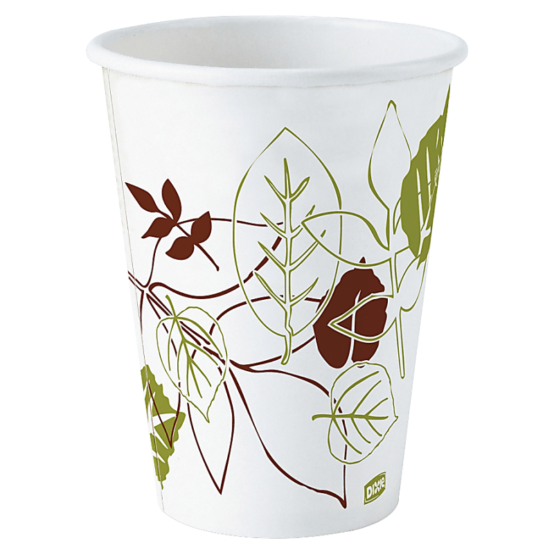 Dixie® Paper Hot Cups, 12 Oz., Pathways, Carton Of 500