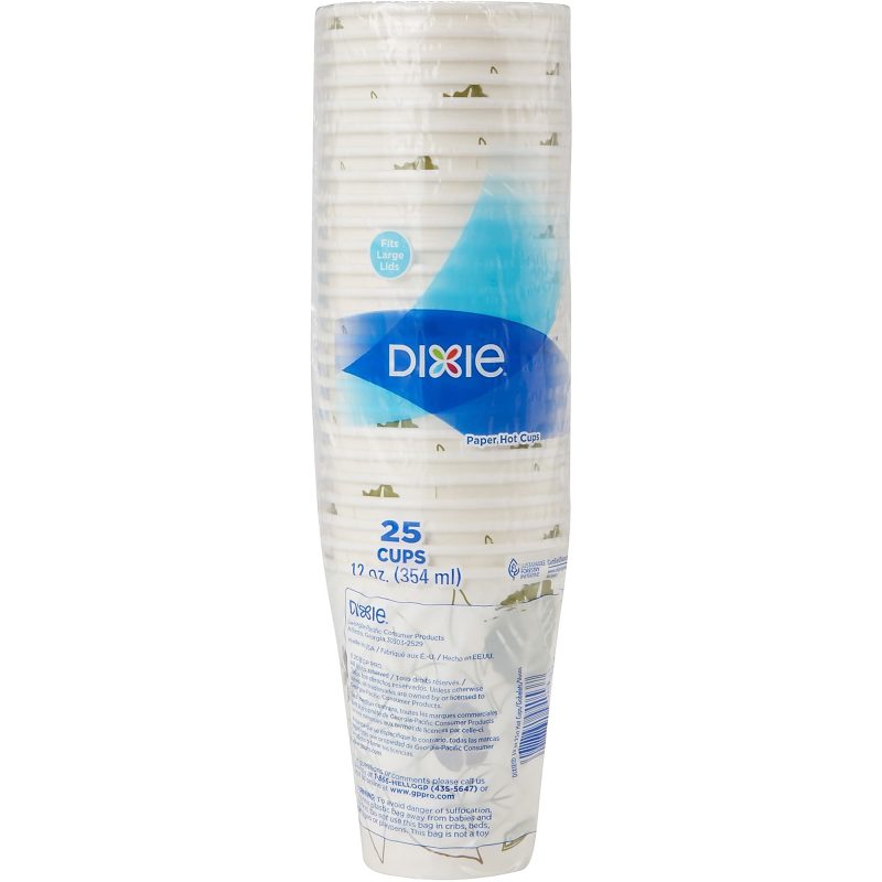Dixie® Paper Hot Cups, 12 Oz., Pathways, Carton Of 500 - Image 3