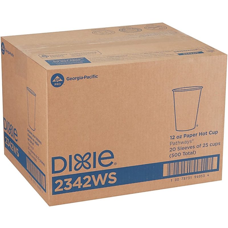 Dixie® Paper Hot Cups, 12 Oz., Pathways, Carton Of 500 - Image 6