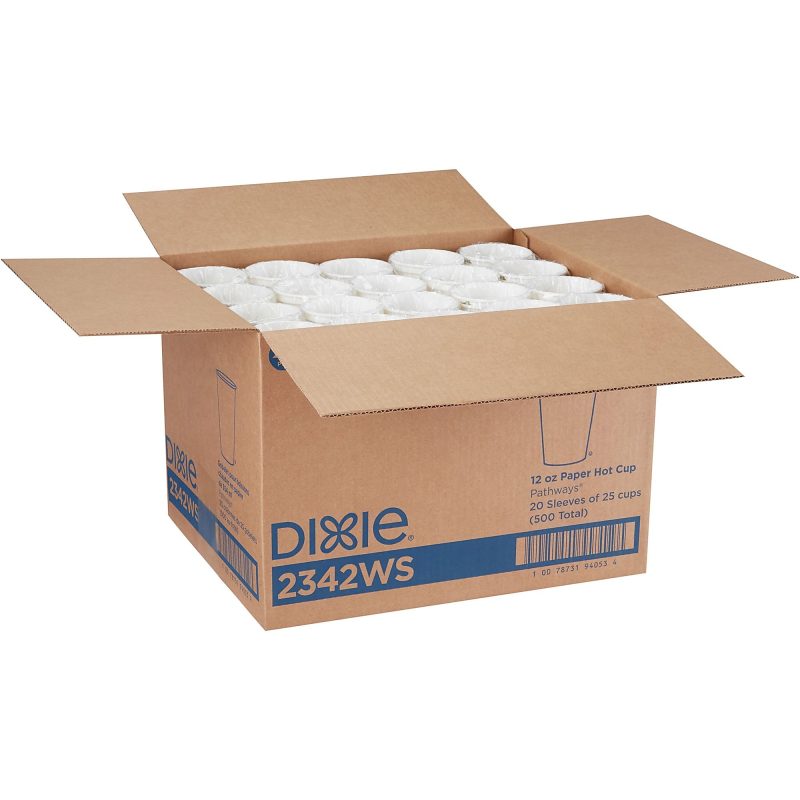 Dixie® Paper Hot Cups, 12 Oz., Pathways, Carton Of 500 - Image 8