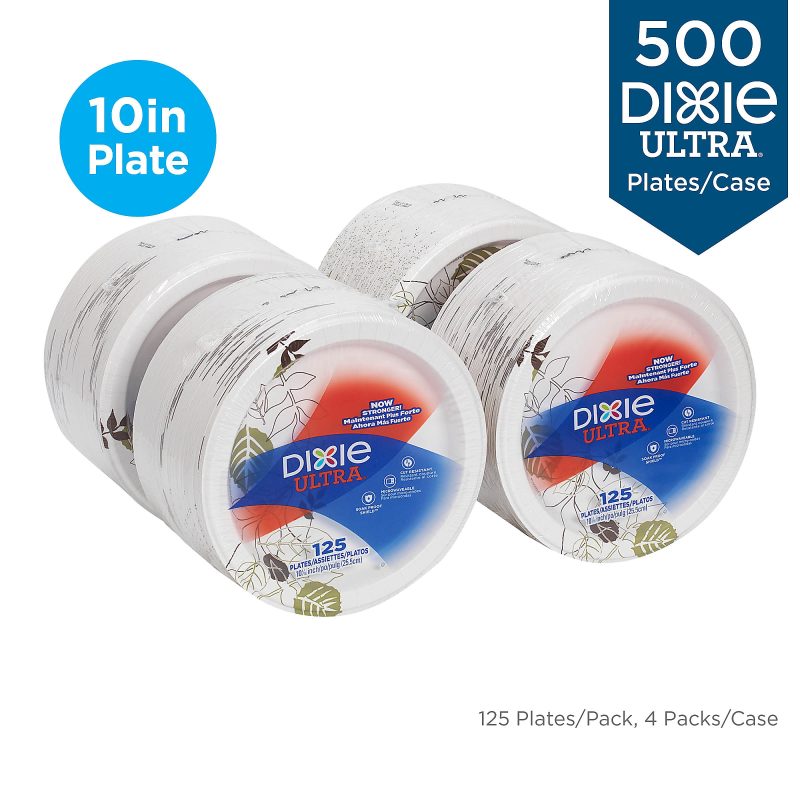 Dixie® Paper Plates, 10", Pathways, Carton Of 500 Plates - Image 3