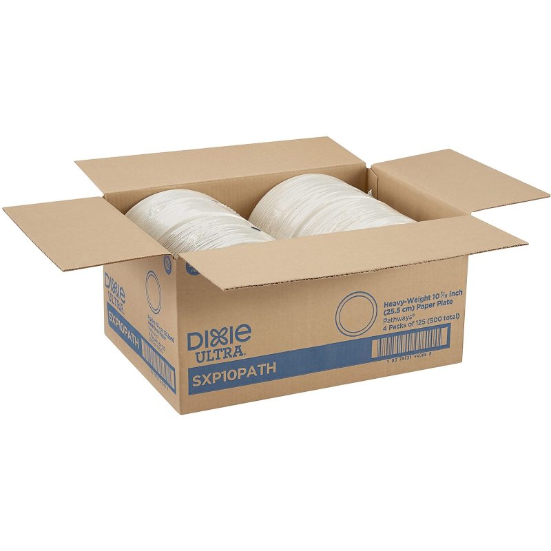 Dixie® Paper Plates, 10", Pathways, Carton Of 500 Plates - Image 7