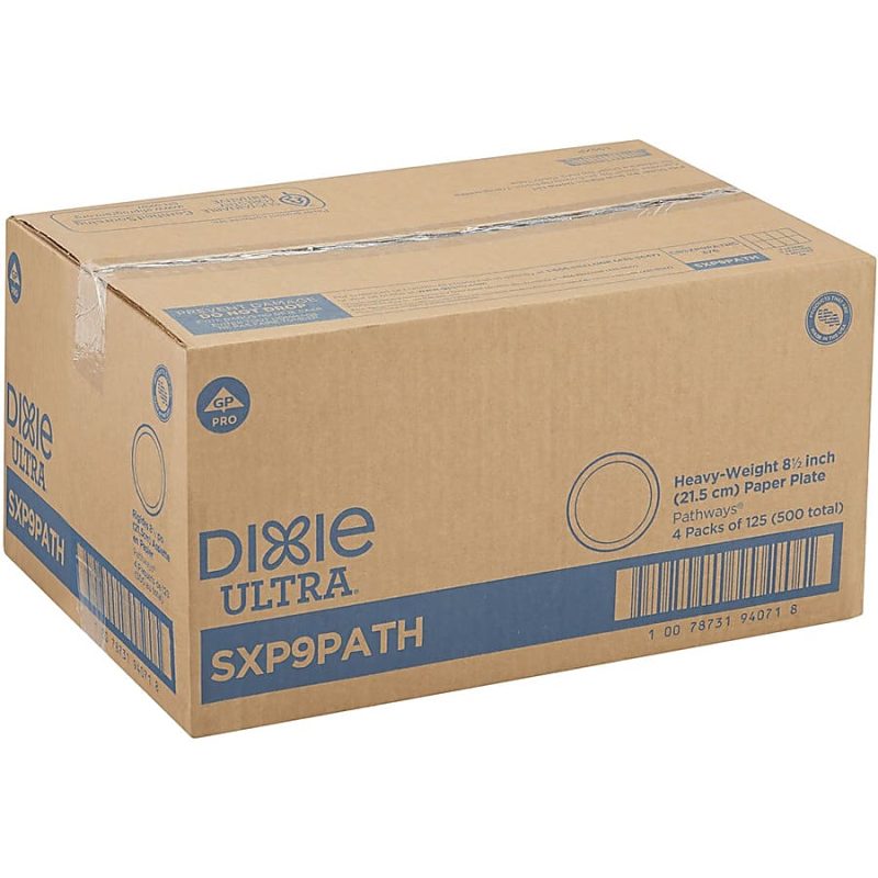 DIXIE ULTRA® 8 1/2IN HEAVY-WEIGHT PAPER PLATES BY GP PRO (GEORGIA-PACIFIC), PATHWAYS®, 500 PLATES PER CASE - Image 2
