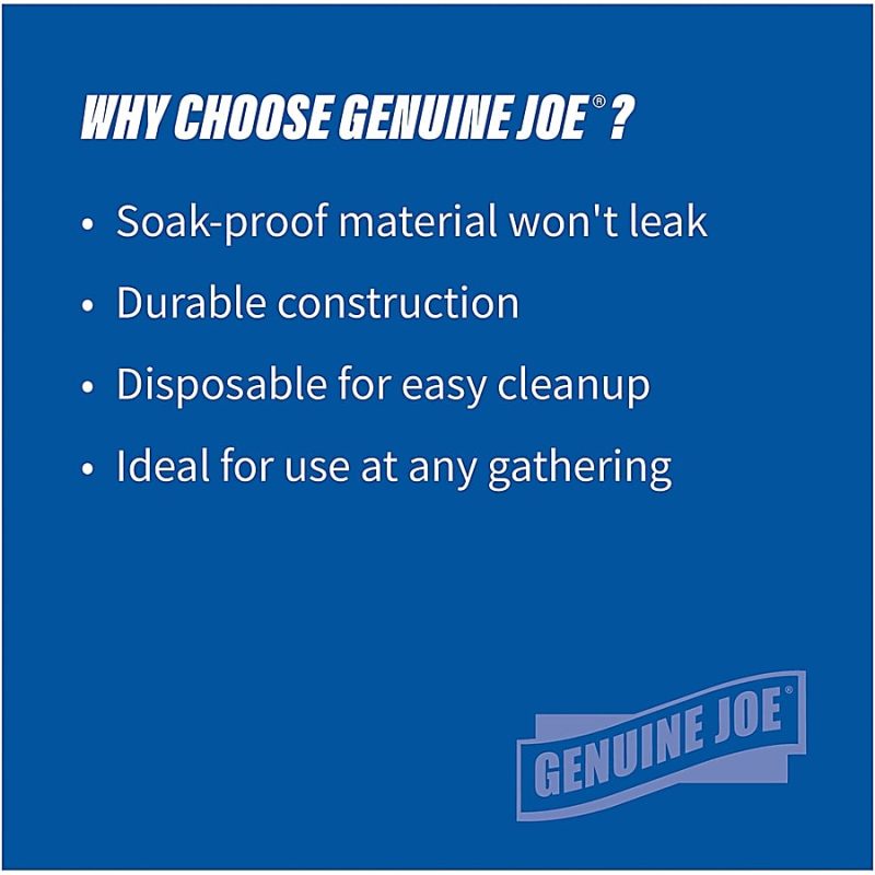 Genuine Joe 10" Printed Paper Plates - Disposable - 10" Diameter - Multi - 125 / Pack - Image 5