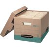 Bankers Box® R Kive® FastFold® BAA Compliant Heavy-Duty Storage Boxes With Locking Lift-Off Lids And Built-In Handles, Letter/Legal Size, 15“D x 12" x 10", 100% Recycled, Kraft/Green, Case Of 12 - Image 3