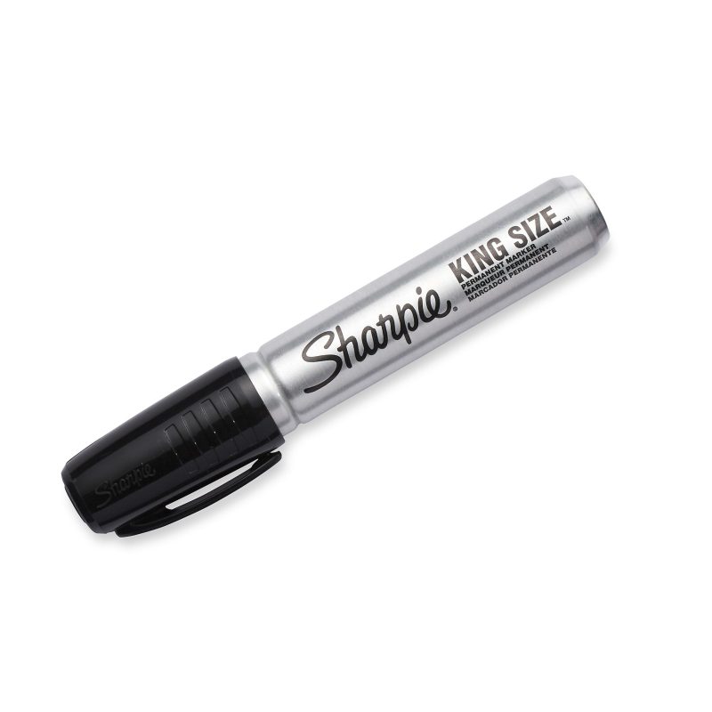 Sharpie® King-Size™ Permanent Markers, Black, Pack Of 12 - Image 2