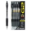 Pilot G2 Gel Roller Pens, Extra-Fine Point, 0.5 mm, Clear Barrel, Black Ink, Pack Of 12 - Image 3