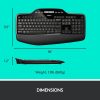 Logitech® MK710 Wireless Straight Full Size Keyboard & Right-Handed Optical Mouse, Black - Image 8