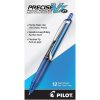 Pilot® Precise™ V7 Liquid Ink Retractable Rollerball Pens, Fine Point, 0.7 mm, Assorted Barrels, Blue Ink, Pack Of 12 Pens - Image 4