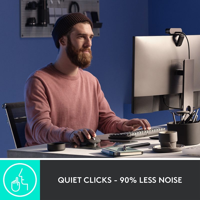 Logitech MX Master 3S - Wireless Performance Mouse with Ultra-fast Scrolling - Black - Ergo - 8K DPI - Track on Glass - Quiet Clicks - Image 3