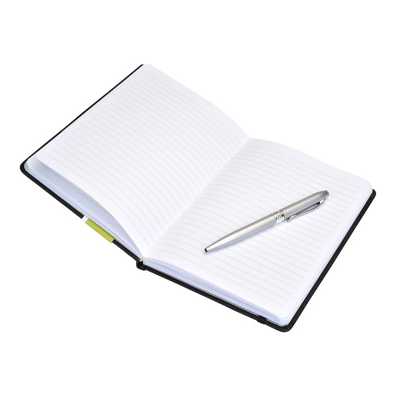 Eccolo™ Cool Jazz Journal, 5 1/2" x 8", Ruled, 192 Pages, Black - Image 2