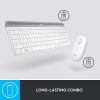 Logitech MK470 Slim Wireless Keyboard and Mouse Combo - Modern Compact Layout, Ultra Quiet - Off White - USB Wireless RF - USB Wireless RF - Optical - 1000 dpi - 3 Button - Scroll Wheel - Symmetrical - AAA, AA - Image 5