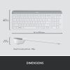 Logitech MK470 Slim Wireless Keyboard and Mouse Combo - Modern Compact Layout, Ultra Quiet - Off White - USB Wireless RF - USB Wireless RF - Optical - 1000 dpi - 3 Button - Scroll Wheel - Symmetrical - AAA, AA - Image 8