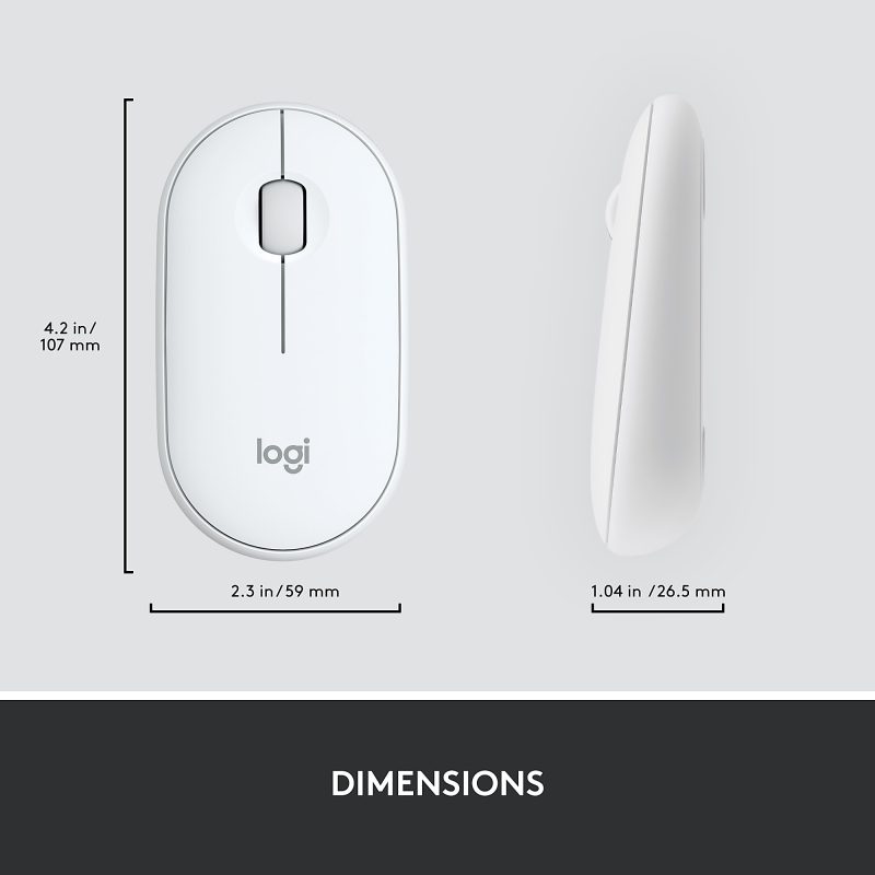 Logitech MK470 Slim Wireless Keyboard and Mouse Combo - Modern Compact Layout, Ultra Quiet - Off White - USB Wireless RF - USB Wireless RF - Optical - 1000 dpi - 3 Button - Scroll Wheel - Symmetrical - AAA, AA - Image 9