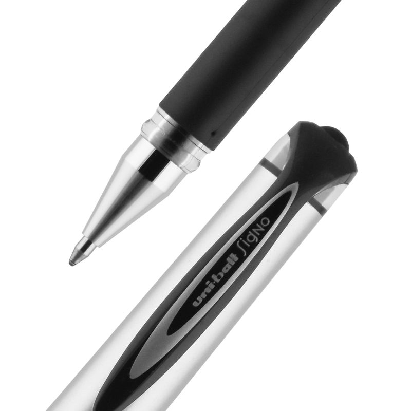 uni-ball® 207™ Impact™ Gel Pens, Bold Point, 1.0 mm, Black; Gray Barrel, Black Ink, Pack Of 12 - Image 2