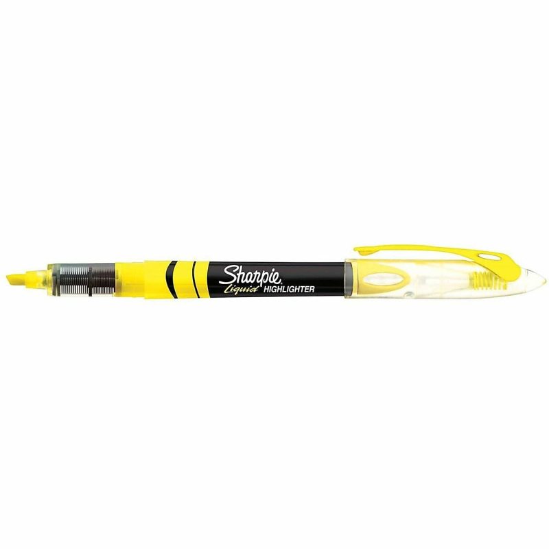 Sharpie® Liquid Highlighters, Chisel Tip, Fluorescent Yellow, 12 Count - Image 5