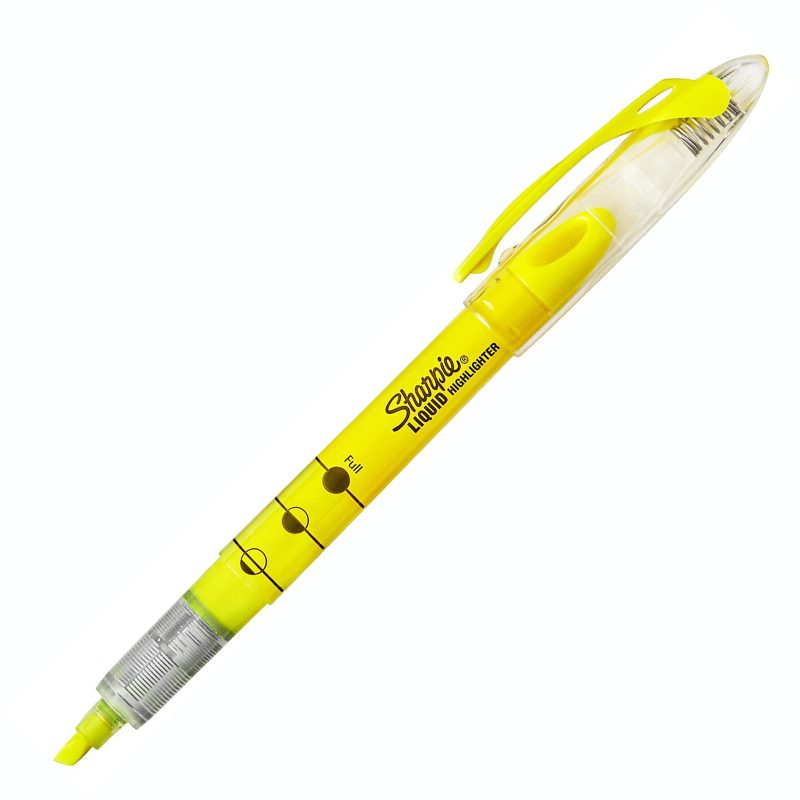 Sharpie® Liquid Highlighters, Chisel Tip, Fluorescent Yellow, 12 Count - Image 7
