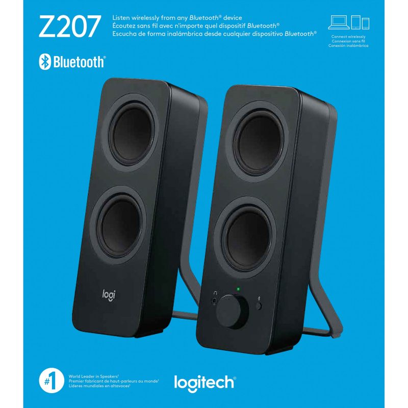 Logitech® Z207 Bluetooth® Computer Speakers, Black, Pack Of 2 - Image 2