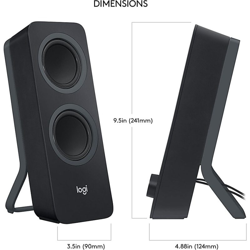 Logitech® Z207 Bluetooth® Computer Speakers, Black, Pack Of 2 - Image 6